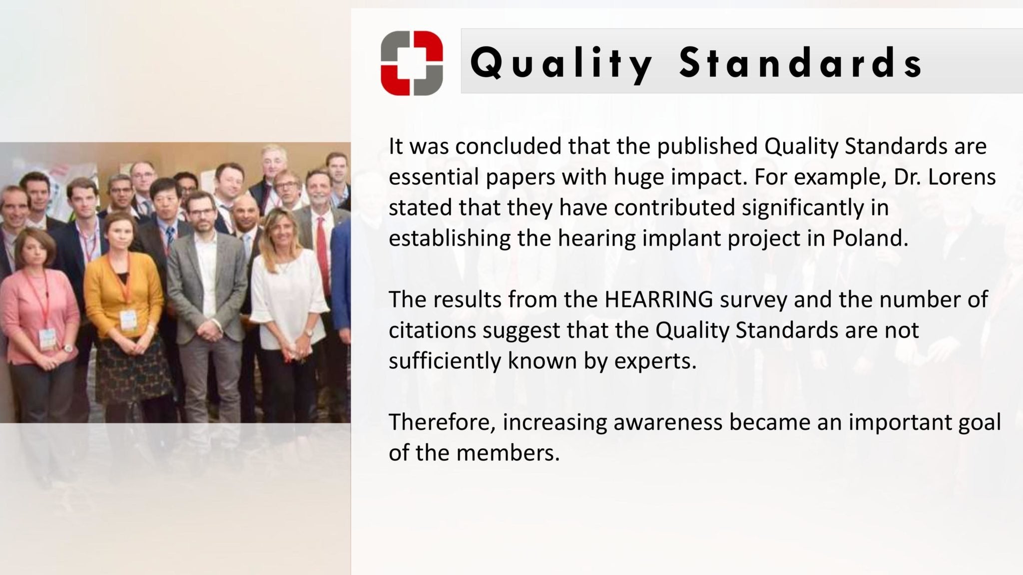 Quality Standards Hearring