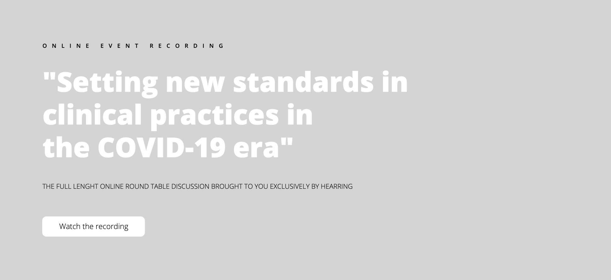 new standards clinical practices covid19 HEARRING